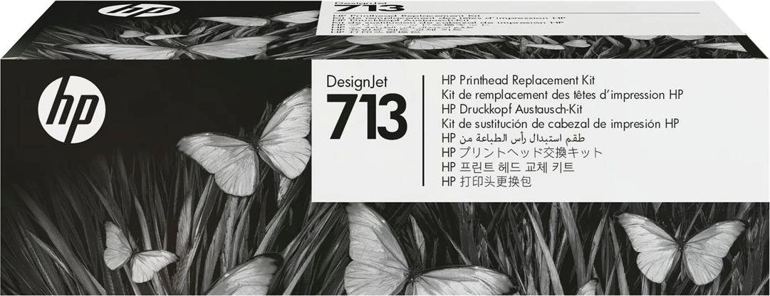 Hewlett Packard (HP) HP 713 (3ED58A) Printhead Replacement Kit, juoda, žydra, purpurinė, geltona