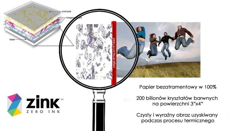HANIN papier ZINK 2x3 do aparatów Z1 / Z2 i drukarek MT53 / MT56i- 20 zdjęć