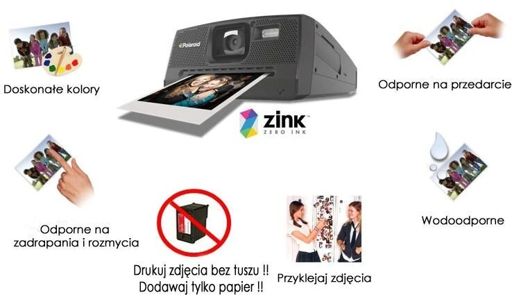 HANIN papier ZINK 2x3 do aparatów Z1 / Z2 i drukarek MT53 / MT56i- 20 zdjęć