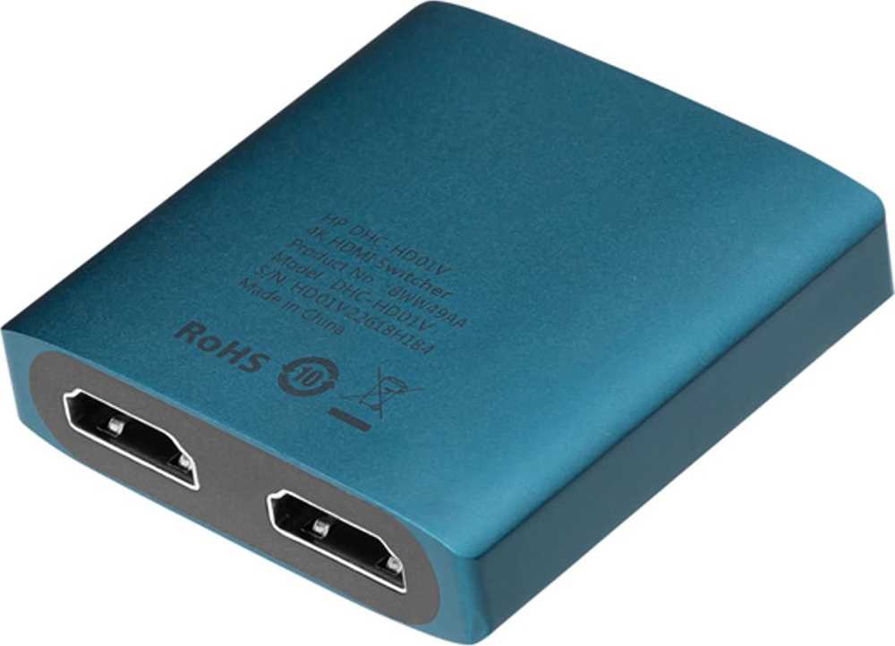 HP Mėlyna HDMI jungiklis, DHC-HD01V, HDMI F – 2x HDMI F, Morandi mėlyna, Hewlett-Packard