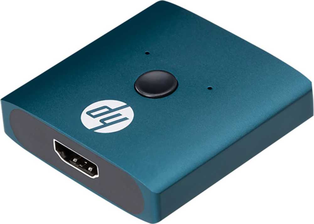 HP Mėlyna HDMI jungiklis, DHC-HD01V, HDMI F – 2x HDMI F, Morandi mėlyna, Hewlett-Packard