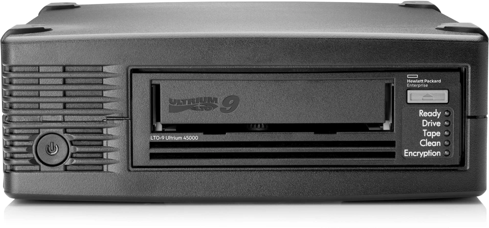 Hewlett Packard (HP) HP HPE Storage LTO-9 Ultrium išorinis juostinis įrenginys (BC042A) + 5x LTO-9 45TB duomenų kasetės (Q2079A) + (716197-B21)