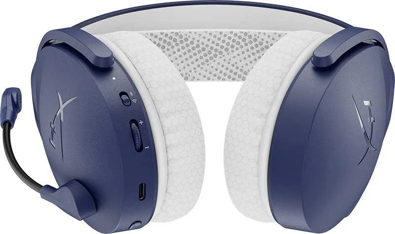 Hewlett Packard (HP) „HyperX Cloud Jet Dual“ belaidės žaidimų ausinės, mėlynos