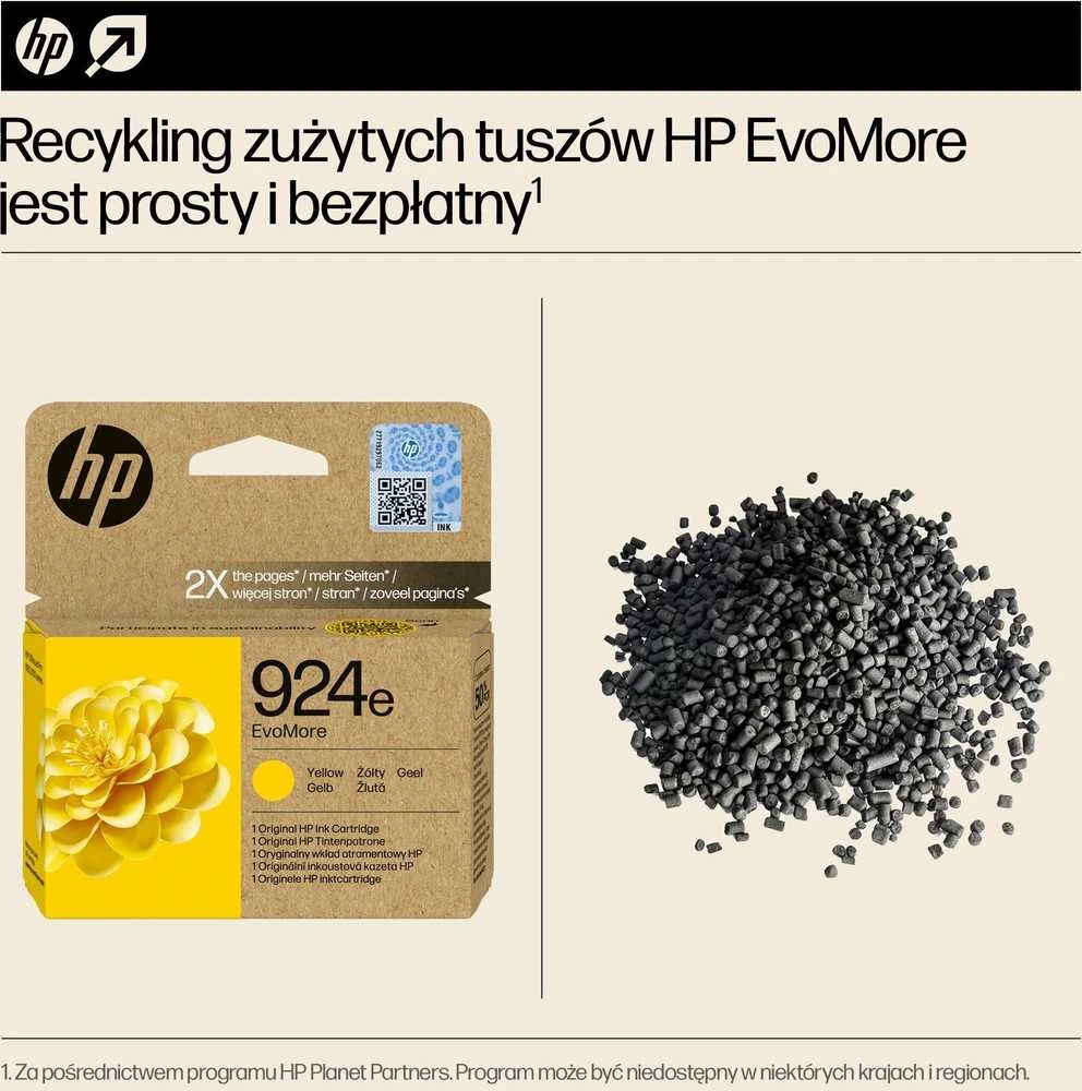 HP No. 924 geltona EVO MORE