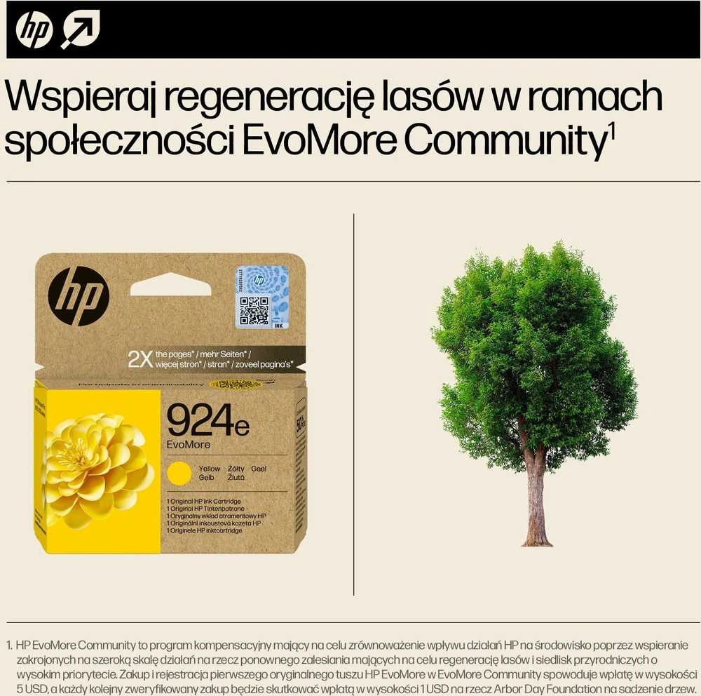 HP No. 924 geltona EVO MORE