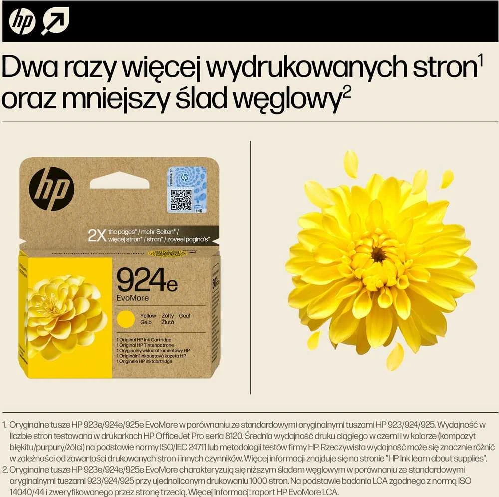 HP No. 924 geltona EVO MORE