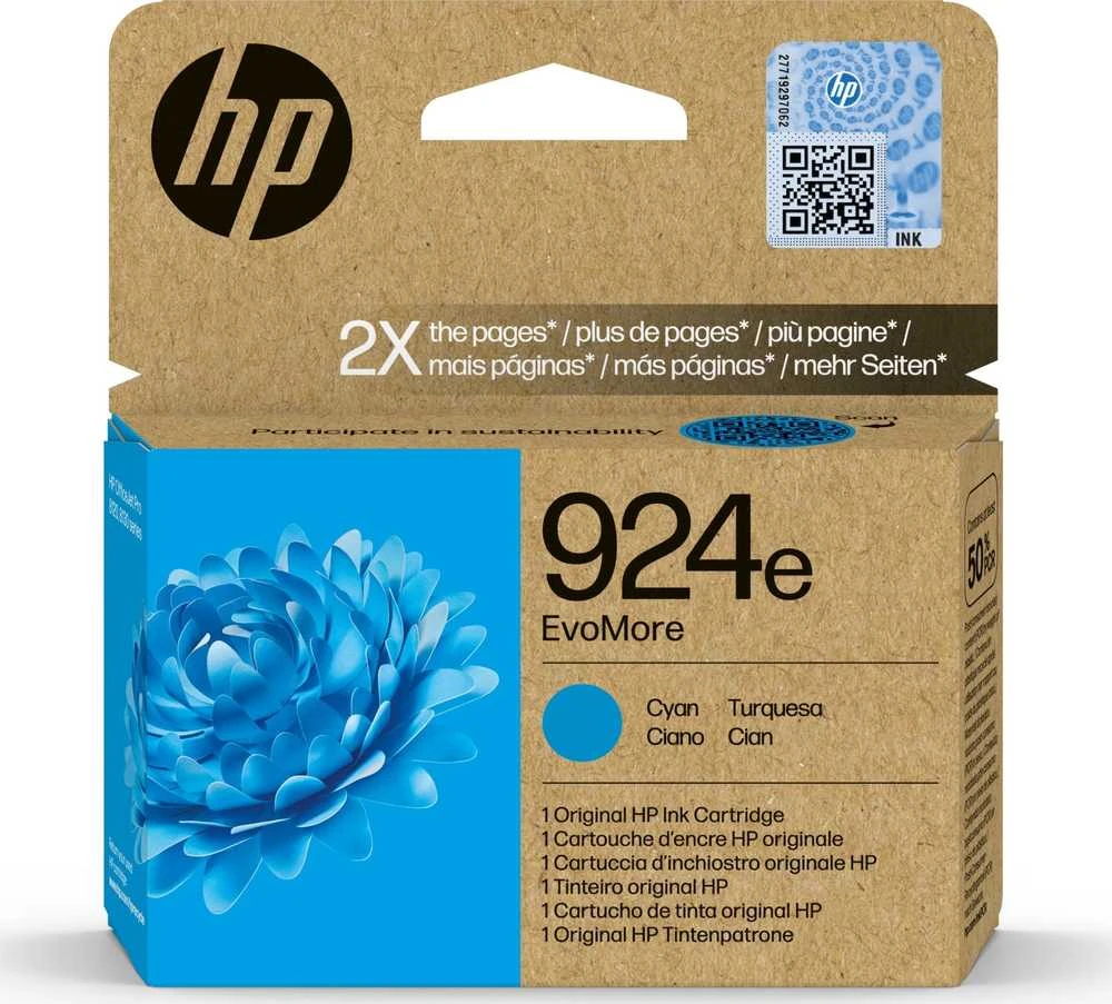 HP rašalas HP 924e Cyan EvoMore rašalas