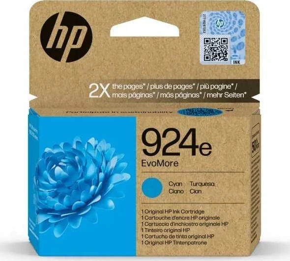 HP rašalas HP 924e Cyan EvoMore rašalas