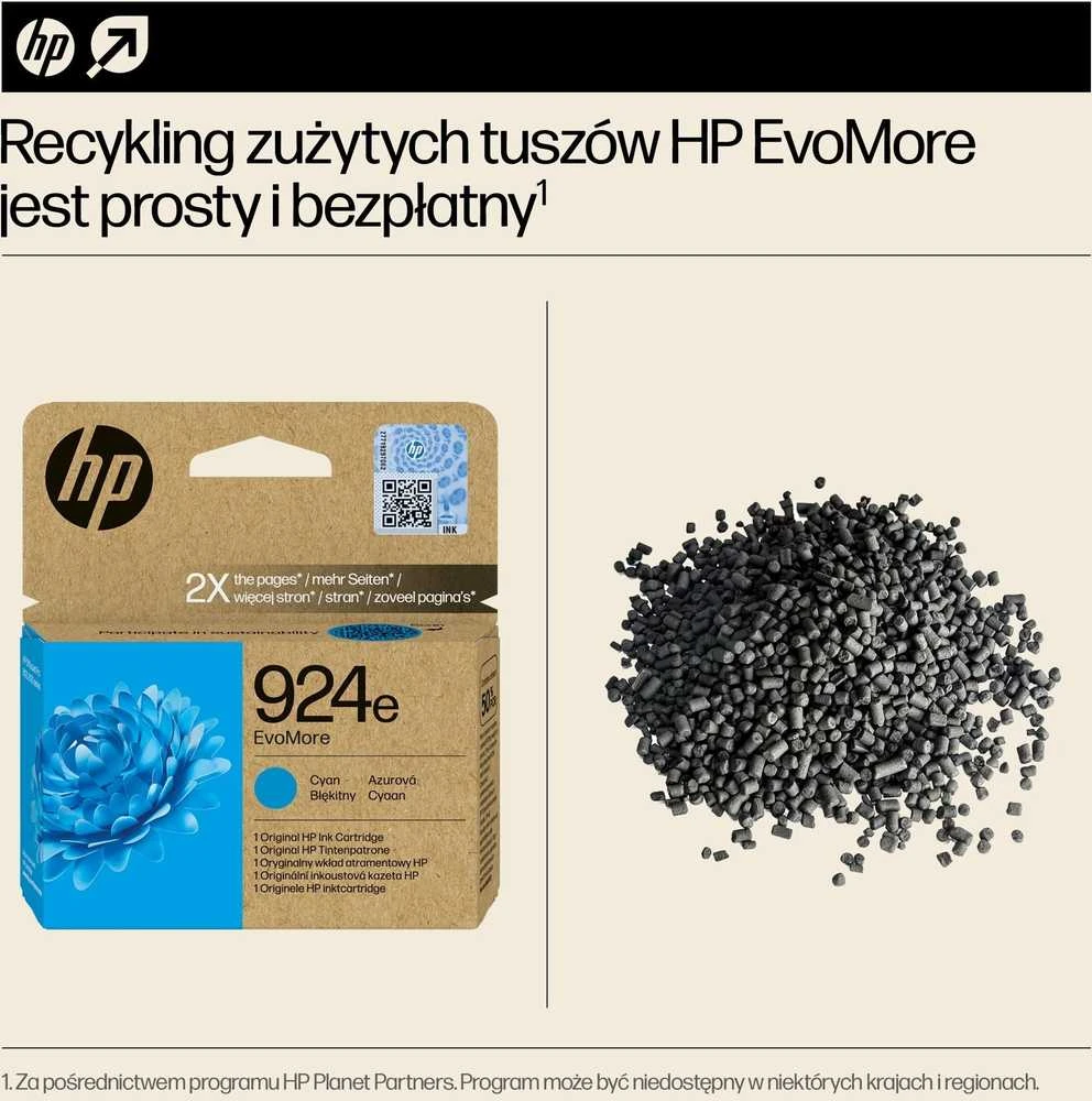 HP rašalas HP 924e Cyan EvoMore rašalas