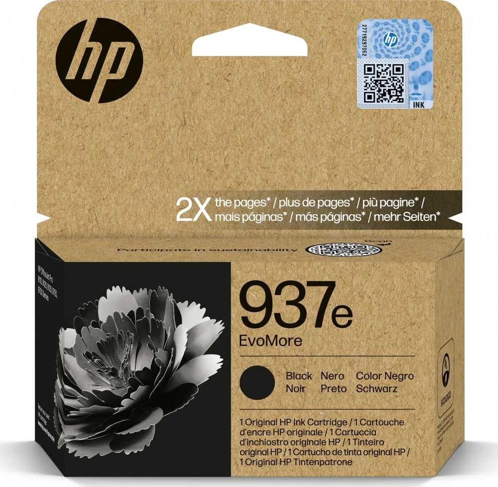 HP 937 juoda Instant Ink EVOMORE