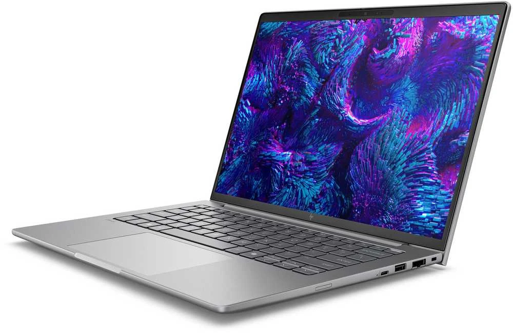 Nešiojamas kompiuteris Hewlett Packard (HP) HP ZBook 8 G1i Intel Core Ultra 7 255H Mobili darbo stotis 35,6 cm (14") WUXGA 16 GB DDR5-SDRAM 1 TB SSD NVIDIA RTX 500 Ada Wi-Fi 7 (802.11be) Windows 11 Pro AI darbo stotis, AI asmeninis kompiuteris Sidabrinis
