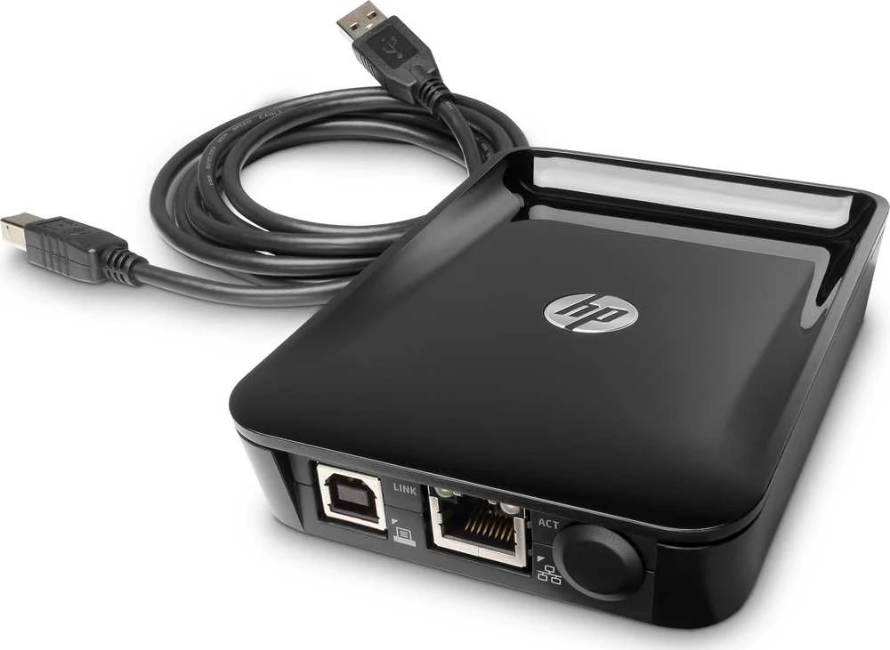 Hewlett Packard (HP) HP 8FP31A JetDirect spausdinimo serverio išorinis USB