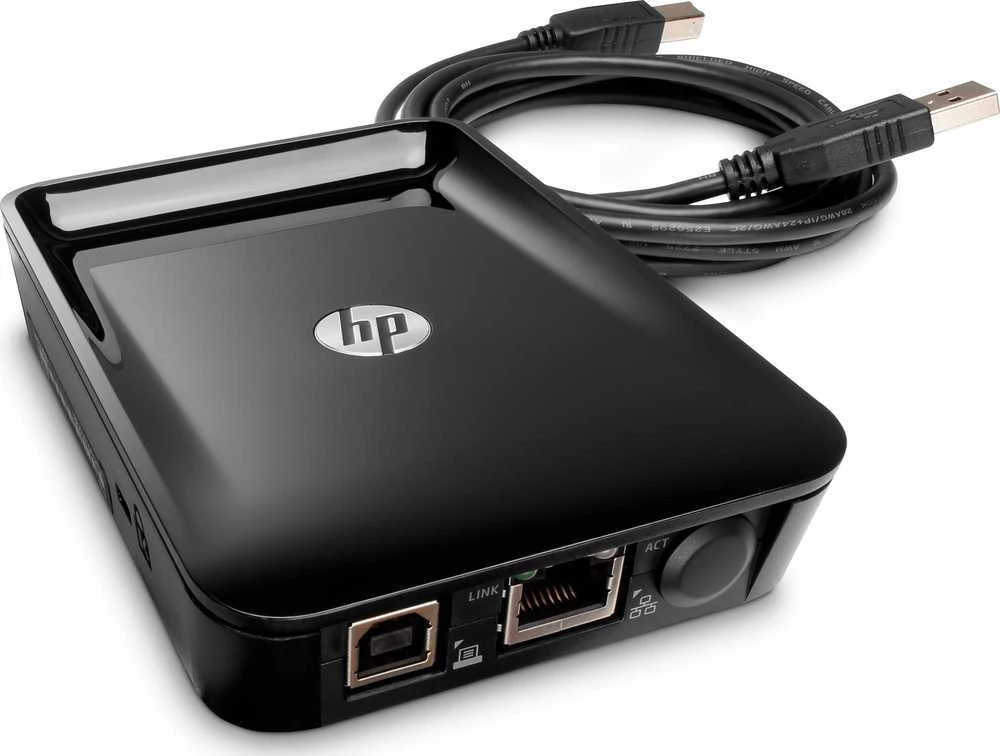 Hewlett Packard (HP) HP 8FP31A JetDirect spausdinimo serverio išorinis USB