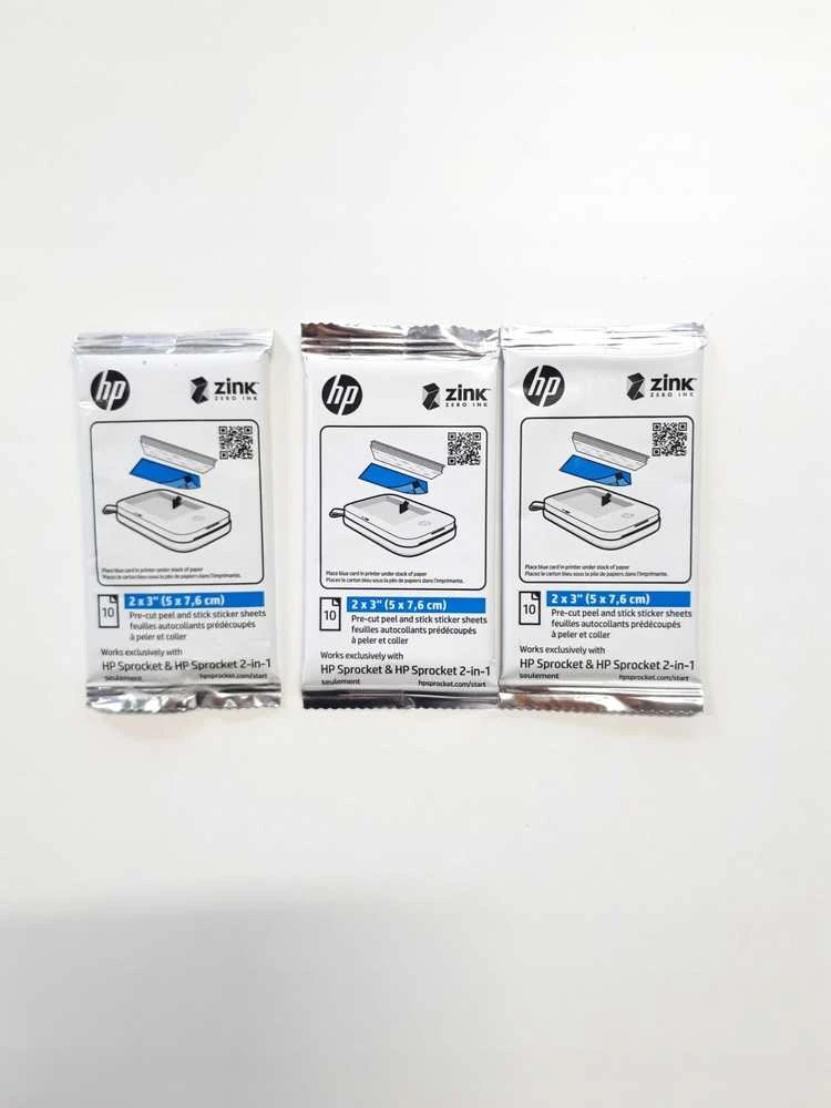 Spausdintuvas HP Sprocket Sticker 2x3'' - 2 w 1 (30 vnt. | 60 naklejek)