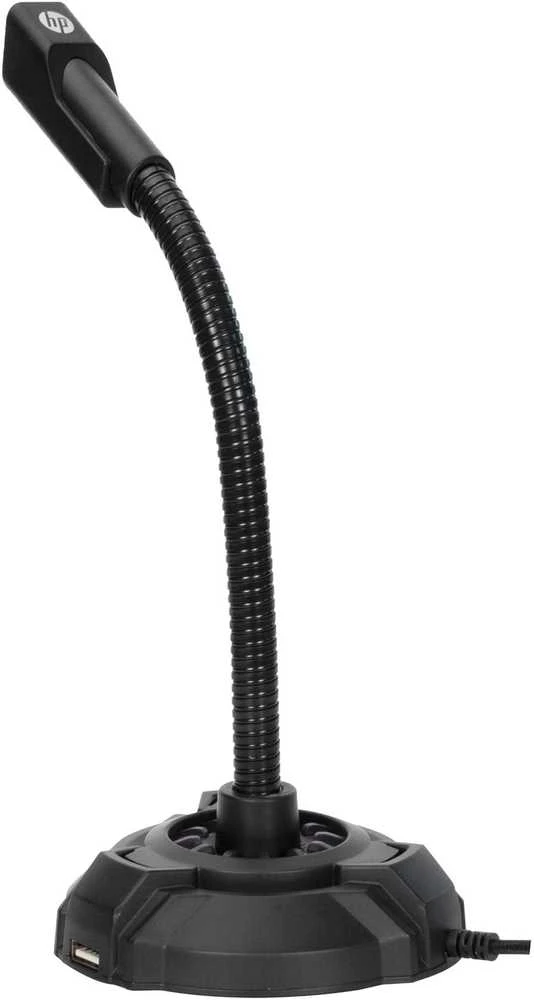 HP, kompiuterio mikrofonas, DHP-1100C, Juoda, USB šakotuvo LED lemputė