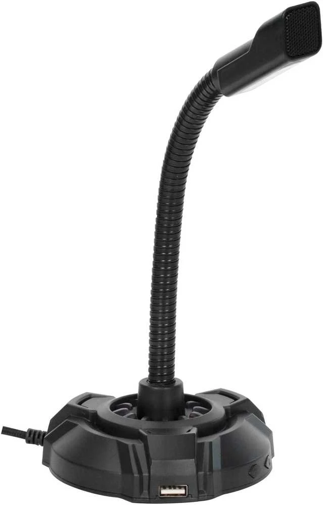 HP, kompiuterio mikrofonas, DHP-1100C, Juoda, USB šakotuvo LED lemputė