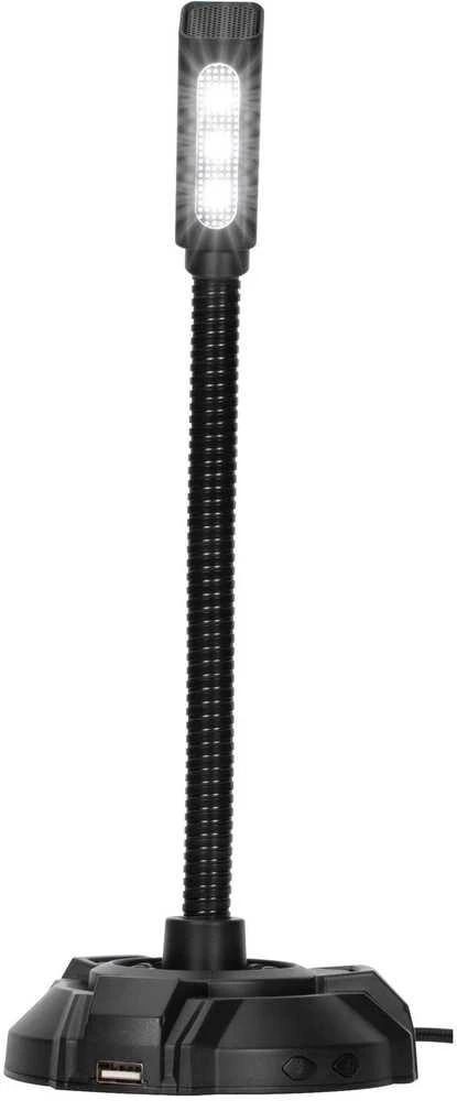 HP, kompiuterio mikrofonas, DHP-1100C, Juoda, USB šakotuvo LED lemputė