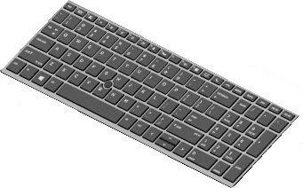 Klaviatūra HP Kybd Sr Bl 15W Fr