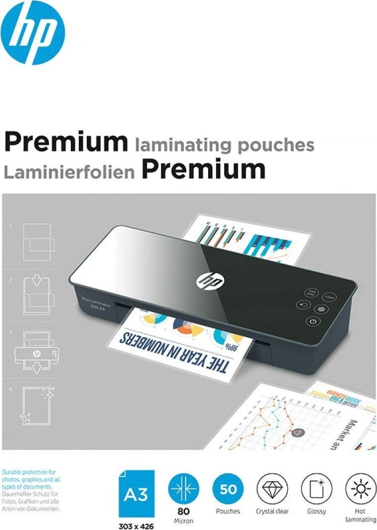 Laminavimo Plėvelė - HP Premium A3 50 Vnt.
