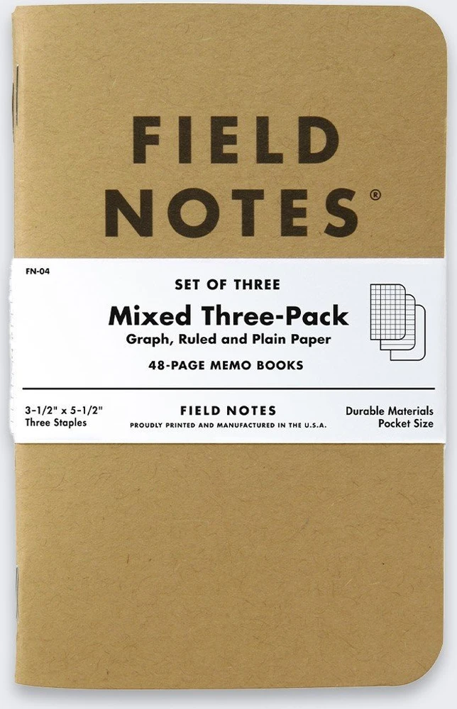 HP Notes Field Notes Original Kraft Mix 3 pak