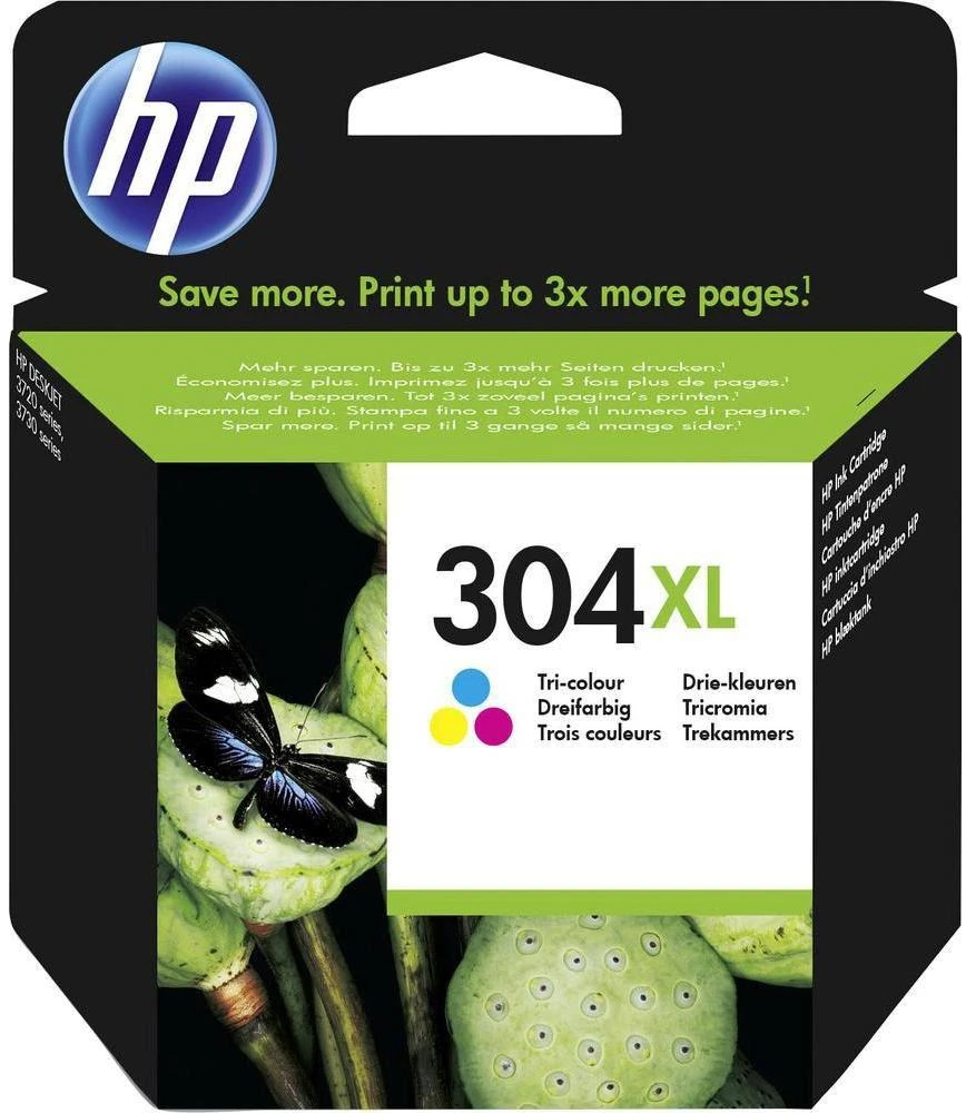 Hewlett Packard (HP) Rak HP Originalus trijų spalvų rašalo kasetė 304XL (N9K07AE # UUS)