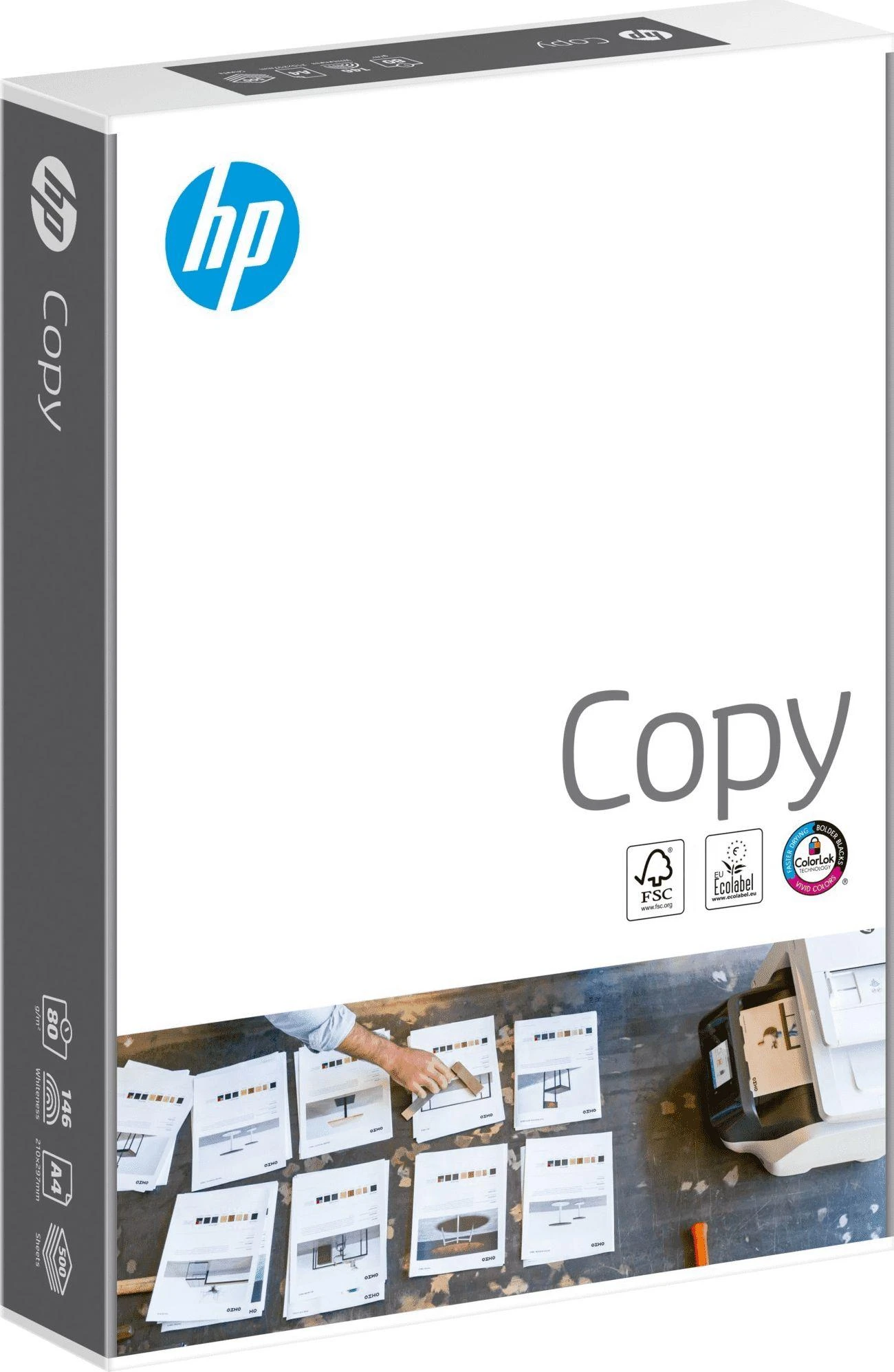 Hewlett Packard (HP) Spausdinimo Popierius - HP 80 G/m², Baltumas 146, A4, 500 Lapų.