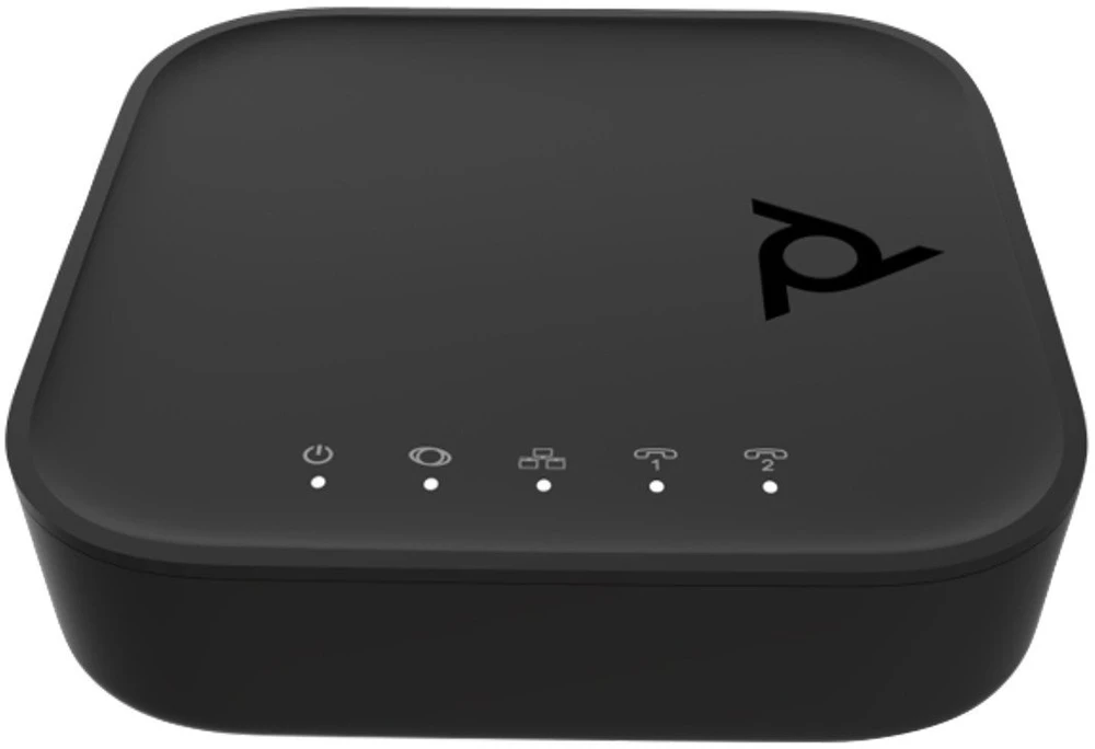 „Hewlett Packard“ (HP) „Poly ATA 402 2FXS“ balso prievado VoIP adapteris su atviru SIP ir maitinimo šaltiniu. Nereikalingas.