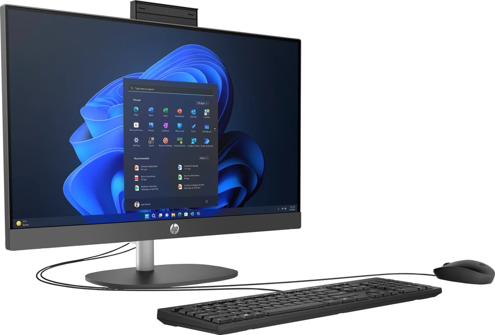 Stacionarus kompiuteris Komputer HP ProOne 240 G10 i3-N300 All-in-One 16GB DDR4 512GB SSD 23.8'' Windows 11 Pro Wi-Fi 6 Pilka (C61RFET)