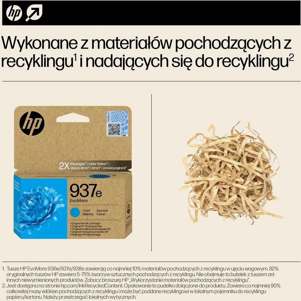 HP No. 937 mėlynas Instant Ink EVOMORE