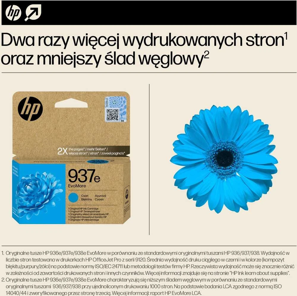 HP No. 937 mėlynas Instant Ink EVOMORE