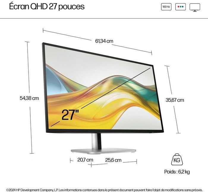 Monitorius HP Series 5 Pro 527pq 27'' QHD Bez podstawy (9D9S0A9)