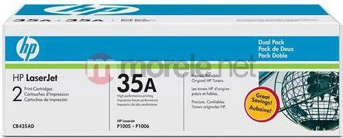 Hewlett Packard (HP) HP Toneris Juodas 35A, skirtas LaserJet P1005/P1006, dviguba pakuotė (2x1500 puslapių)