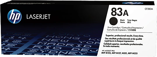 Hewlett Packard (HP) HP 83A 2-pack juodas dažų kasetė, skirta LaserJet M201, M125, M127, M225 (1 500 puslapių)