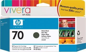 Hewlett Packard (HP) HP 70 Matte Juodas rašalo kasetė su Vivera Ink, 130ml, skirta HP DesignJet Z3100, Z2100