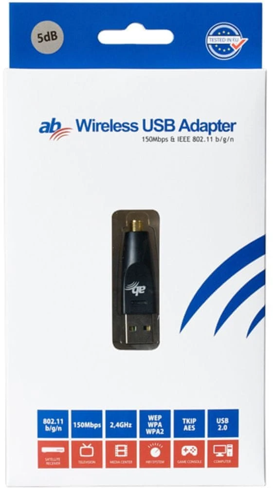 HP Ab Com CryptoBox AB Adapteris Wi-Fi 5dBi MediaTek MY7601U