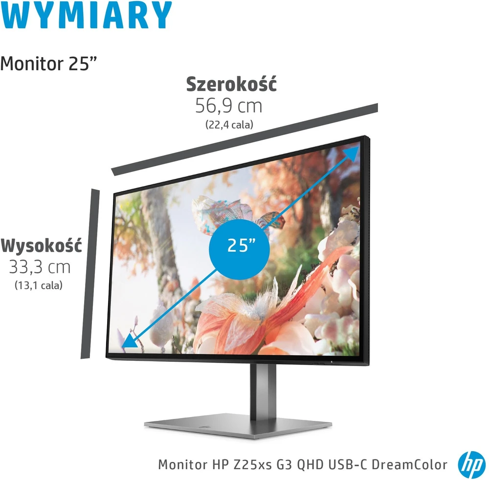 Monitorius HP Z25xs G3 QHD USB-C DreamColor