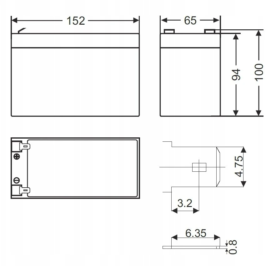 Pulsar HPB7-12N PULSAR akumuliatorius 7Ah, 12V