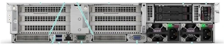 Serveris Hewlett Packard (HP) HPE PL DL385g11 AMD EPYC 9115 (2.6/16C) 2x32G (P64985) 2x480G MR408i-o 2x1000W 8SFF 2p10GT Išmanusis pasirinkimas