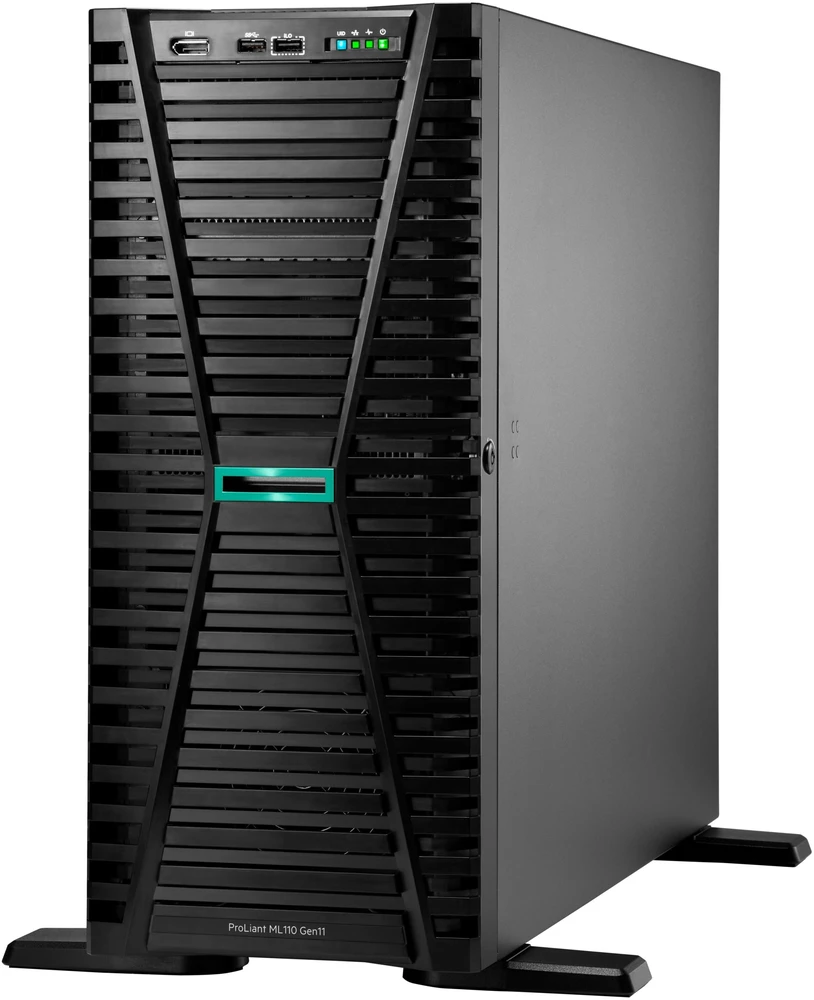 Serveris Hewlett Packard (HP) HPE PL ML110g11 4510 (2.4G/12C) NS204(2x480) 2x32G (P64706) MR408i-o 2x1000W 8SFF 2x1G NBD333 Išmanus pasirinkimas