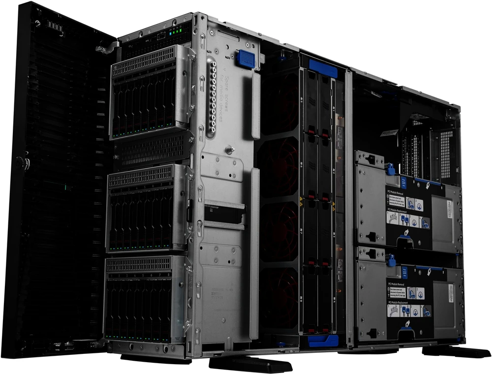 Hewlett Packard (HP) HPE ProLiant ML350 Gen11 5515+ 3.2GHz 8c 1P 2x32GB-R 8SFF MR408i-o 2x480GB SSD 2x1000W PS ES serveris