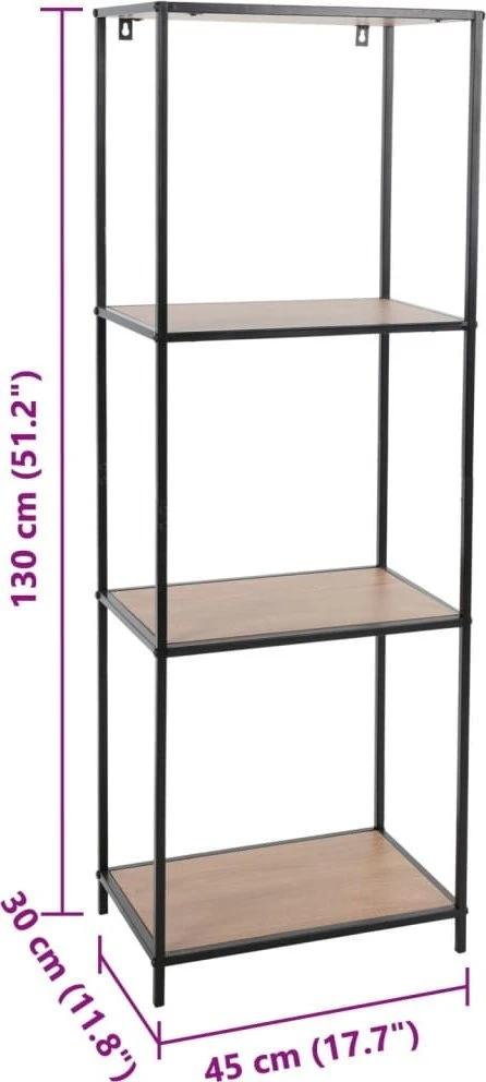 Trends4You Metalinis Stendas 46x30x130 cm Juodas