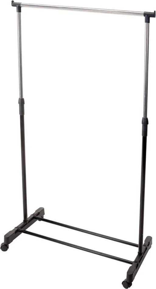 Excellent Houseware Drabužių kabykla metalinas juoda ant ratukų 160 cm