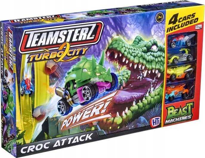 HTI REKLAMA „Crocodile Attack“ automobilių trasa „Crocodile Attack“ + 4 žvėrių mašinos „TEAMSTERZ Racing Cars 1417333 p6“