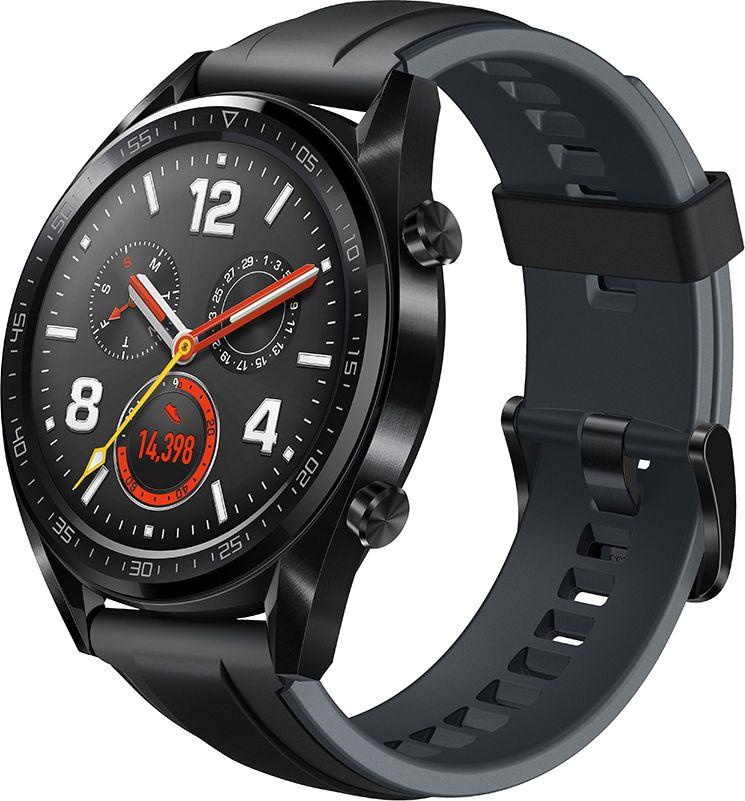Išmanusis laikrodis Huawei Watch GT, Juodas su silikoniniu juodos spalvos  dirželiu | Varle.lt