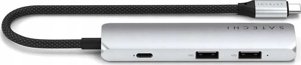 SATECHI 4-in-1 USB-C Slim Multiport Adapteris 4K (Sidabrinis)