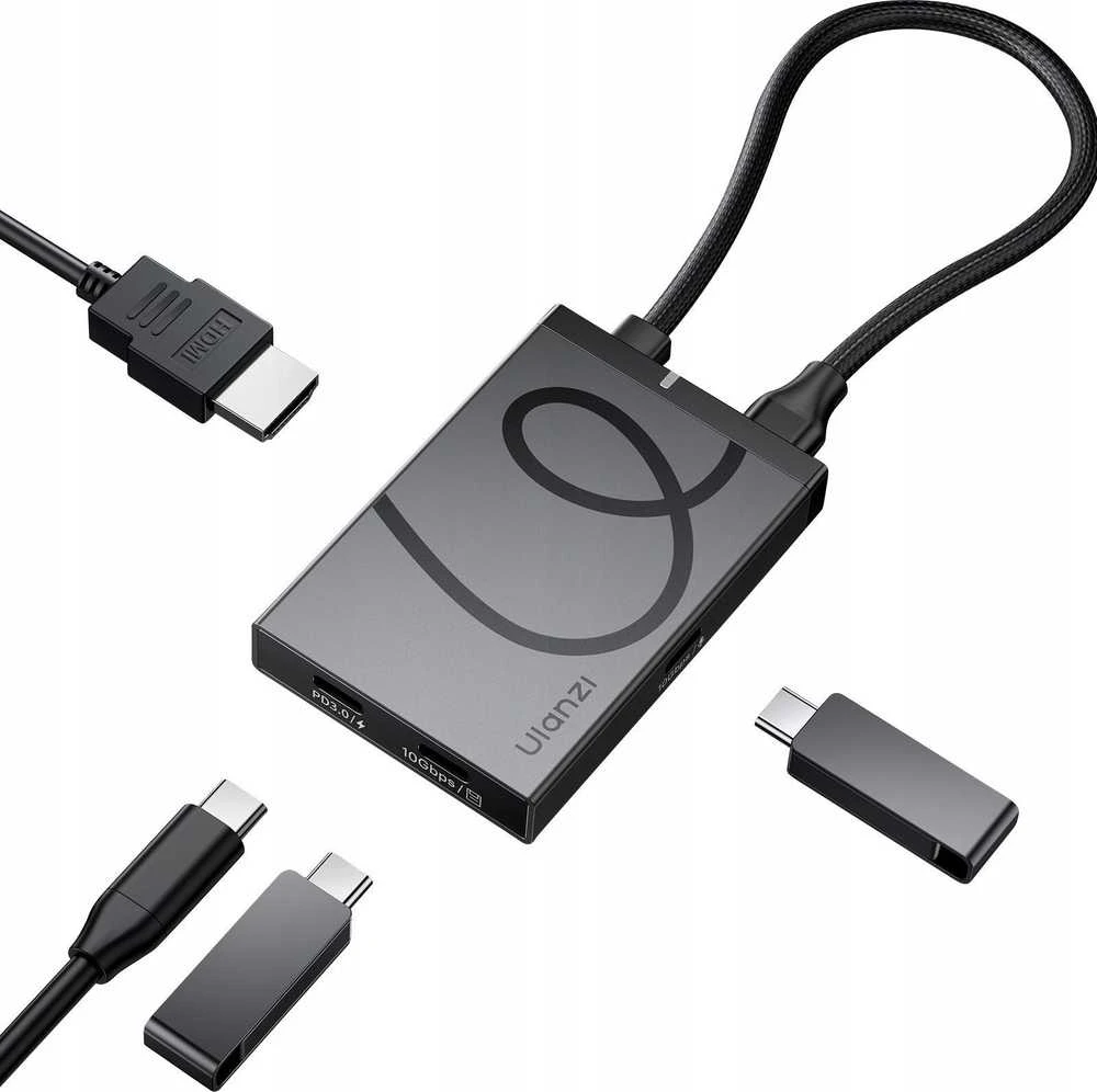 USB šakotuvas – Ulanzi H1 4 viename USB C medijos šakotuvas 10 Gbps, 4K HDMI