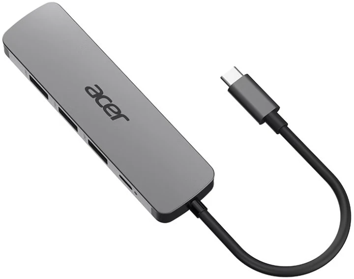 Acer 5-in-1 USB-C adapteris, tamsiai pilkas