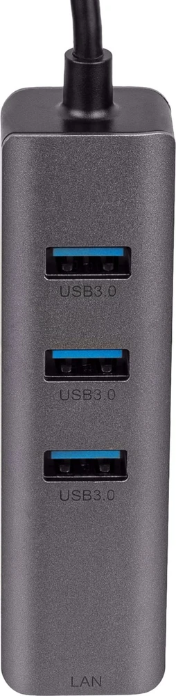 USB C šakotuvas – 3xUSB A ir gigabito Ethernet – Akyga AK-AD-66