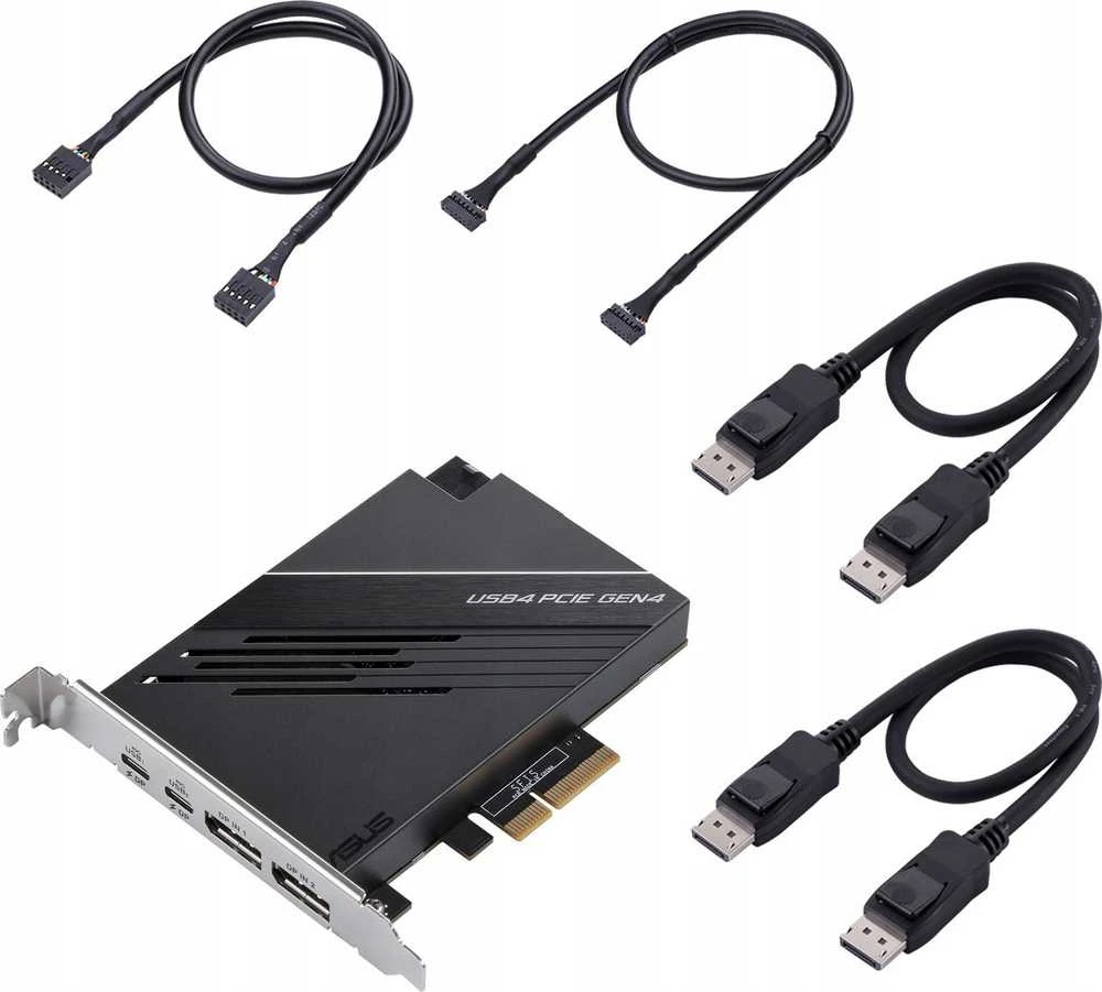 ASUS išplėtimo plokštė USB4 PCIe Gen4, PCIe 4.0 x4, 2x USB4 Type-C, 2x DP