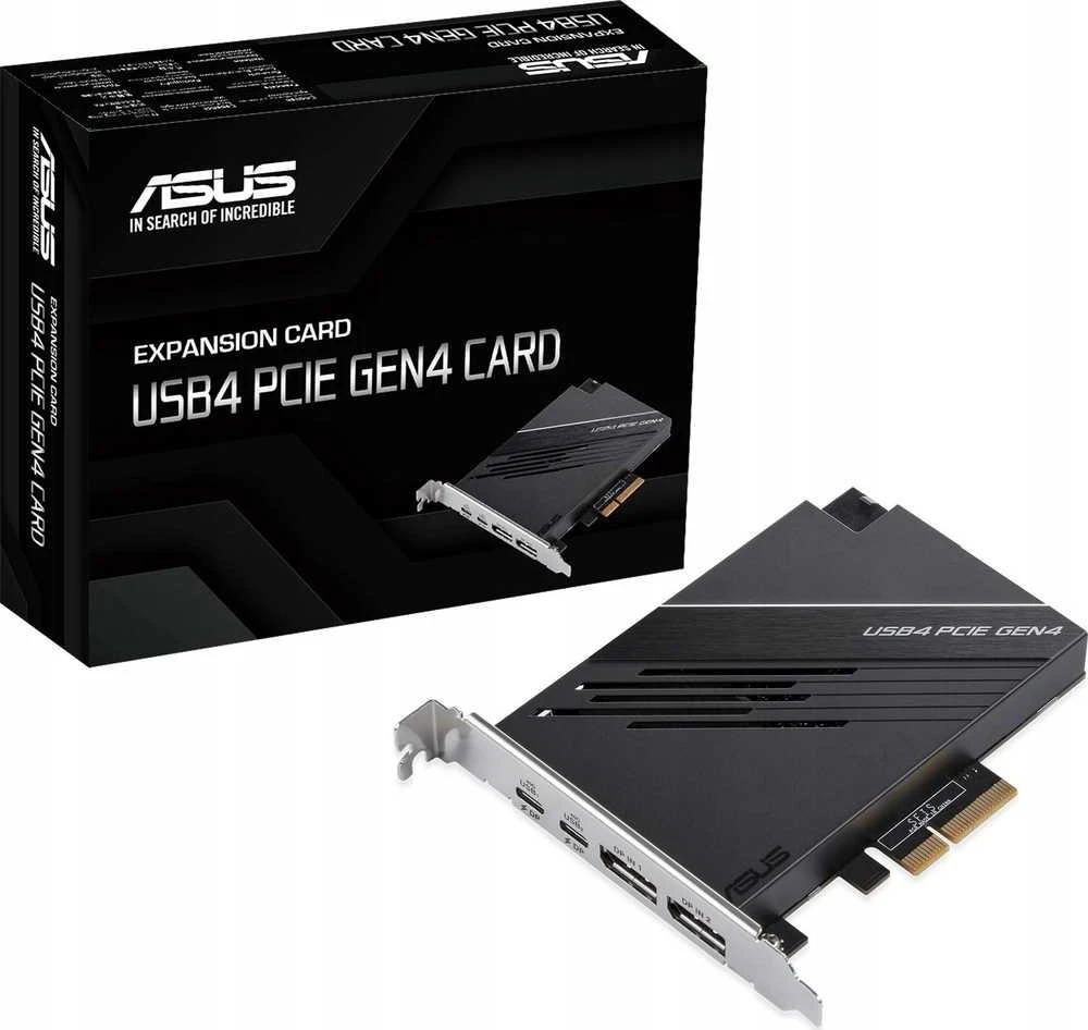 ASUS išplėtimo plokštė USB4 PCIe Gen4, PCIe 4.0 x4, 2x USB4 Type-C, 2x DP